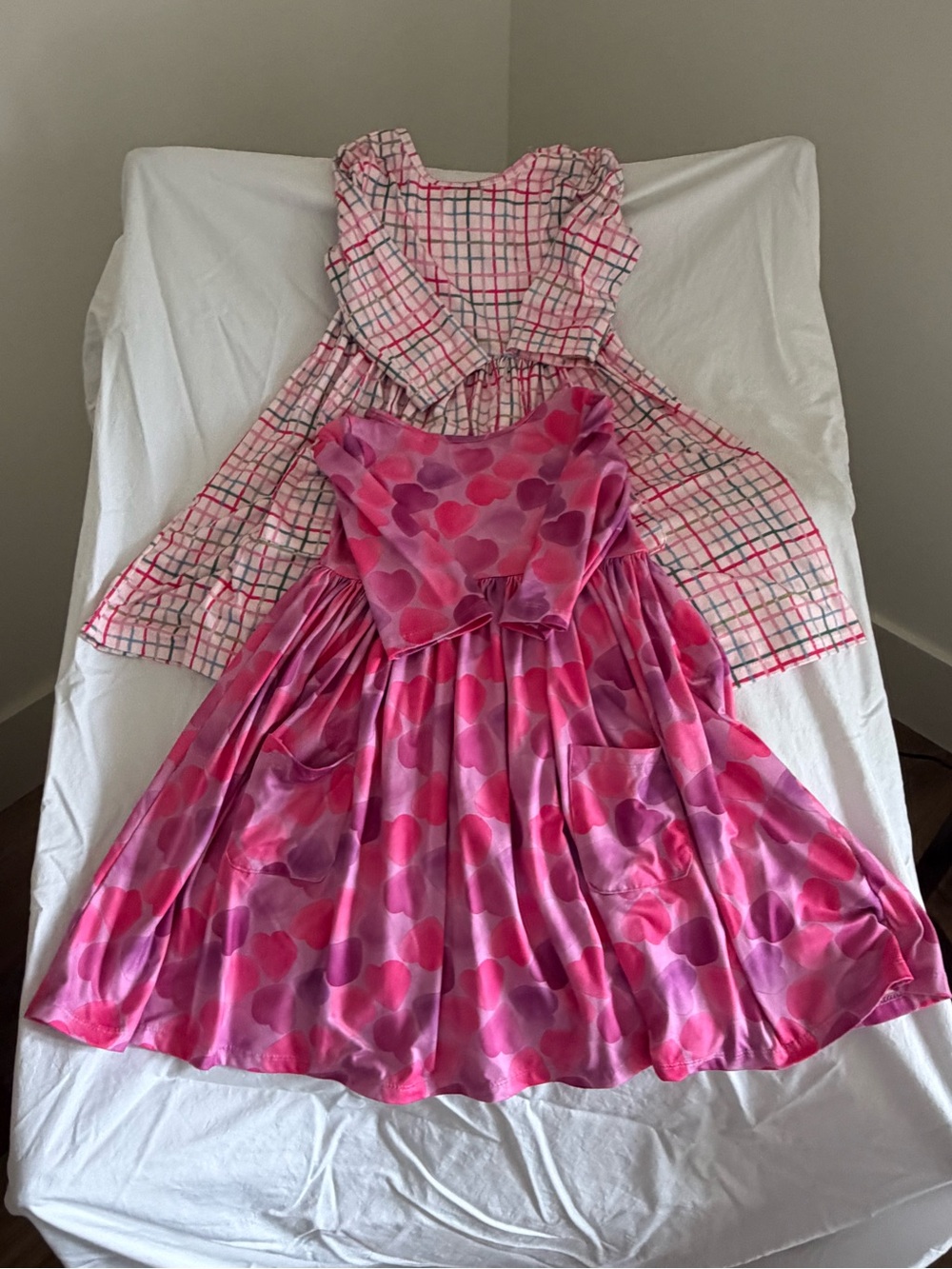 Mila and Rose pink dress duo.